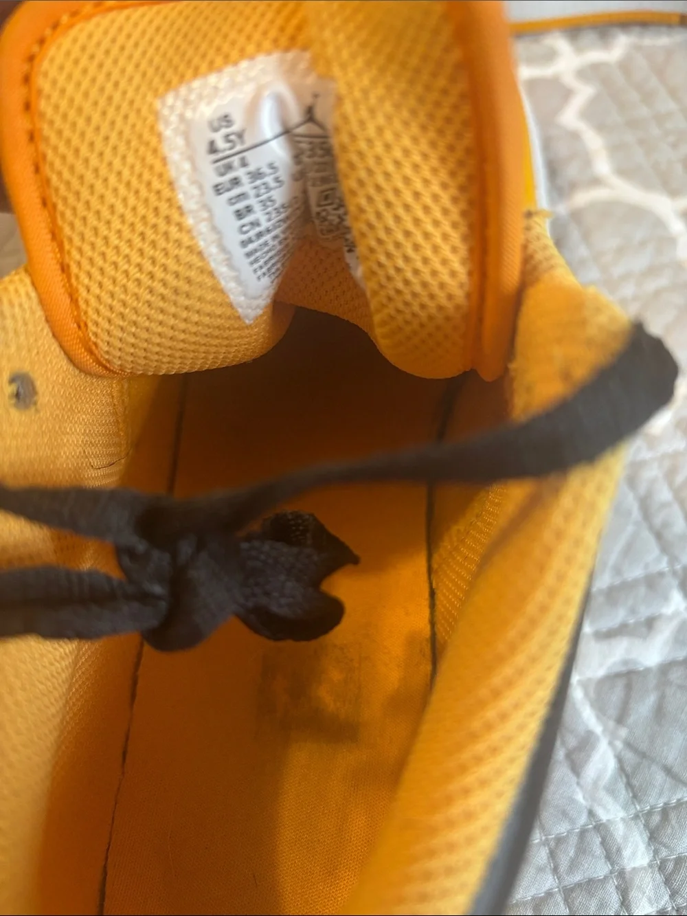 Nike Jordan shoes - black and yellow